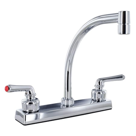 Valterra KITCHEN FAUCET, 8IN HI-ARC, 2 LEVER TEACUP, PLASTIC, CHROME PF211344